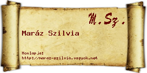 Maráz Szilvia névjegykártya