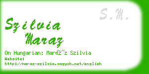 szilvia maraz business card